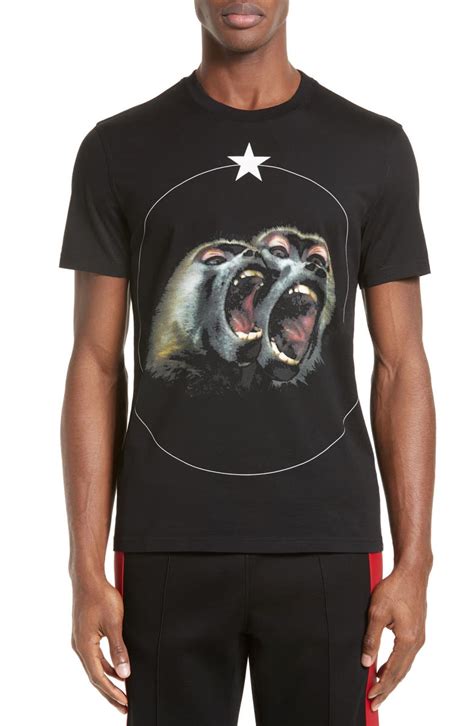 givenchy monkey print t shirt|Givenchy Monkey Brothers Tee .